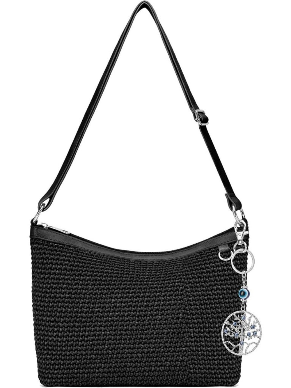 Chic Crochet Crossbody Purse for Women | Small Woven Bag for Vacation & Travel